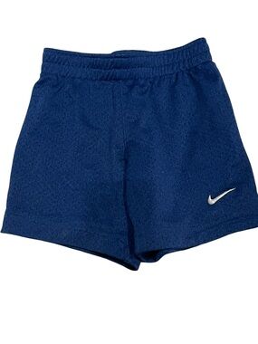 Nike Kids Dark Blue Athletic Shorts with White Swoosh